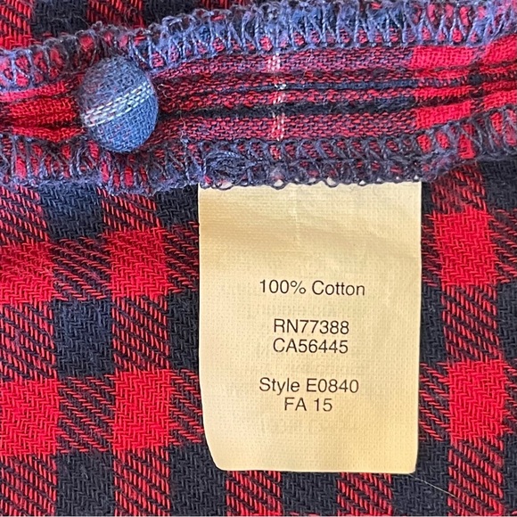 MADEWELL ~ Classic Blue & Red Flannel Dress ~Soft As A Well-Loved Flannel! Small - Picture 10 of 11